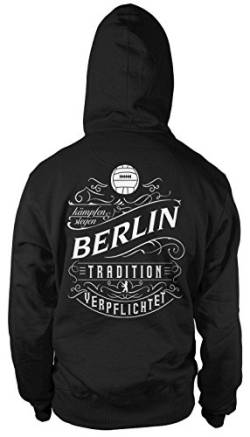 Mein Leben Berlin Männer und Herren Kapuzenpullover | Fussball Ultras Geschenk | M1 FB (Schwarz, XXXL) von Uglyshirt87