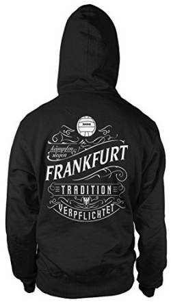 Mein Leben Frankfurt Männer und Herren Kapuzenpullover | Fussball Ultras Geschenk | M1 FB (Schwarz, L) von Uglyshirt87