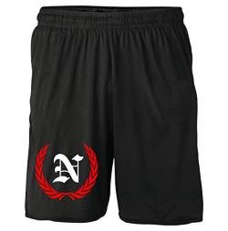 Nürnberg Kranz Shorts | Fussball Sport Sommer Ultras Kurze Hose Sporthose (M, Schwarz Kranz M1) von Uglyshirt87