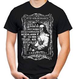 Otto von Bismarck Männer und Herren T-Shirt | Zitat Deutschland Preußen (XXL, Schwarz) von Uglyshirt87