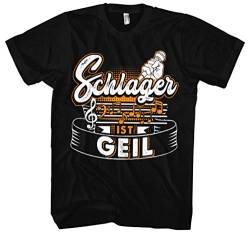 Schlager ist Geil Männer und Herren T-Shirt | Schlager-Musik Retro Party Geschenk Fan (L) von Uglyshirt87