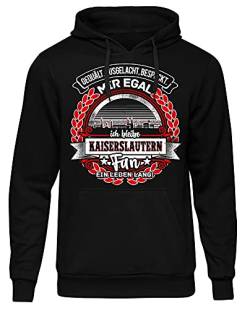 Uglyshirt87 EIN Leben lang Kaiserslautern Herren Kapuzenpullover | Stadt - Kaiserslautern Skyline - Fussball - Sport - Kaiserslautern Pullover - Ultras - Hoodie | Schwarz (M) von Uglyshirt87