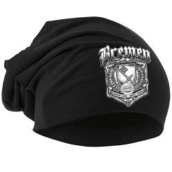 Uglyshirt87 Für Immer Bremen Mütze | Strickmütze - Bremen Beanie - Hut - Bremen Logo - Hat - Stadt - City | Beanie Druck: Weiß von Uglyshirt87