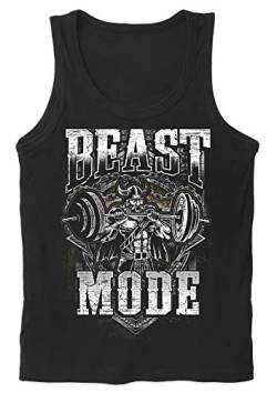 Uglyshirt87 Viking Beast Mode Männer Herren Tank Top | Gym Muskel Bodybuilding Kraftsport Fitness Training Wikinger (XXL) von Uglyshirt87