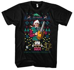 8 Bit Griswold Herren T-Shirt | Schöne Bescherung T-Shirt - Weihnachts Tshirt Herren - Xmas Tshirt | Schwarz (M) von Uglyshirt89
