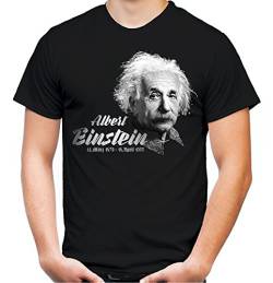 Albert Einstein Männer und Herren T-Shirt | Vintage Lehrer E=mc² ||| (XXL, Schwarz) von Uglyshirt89