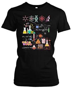 Chemiker Damen T-Shirt | Chemiker Tshirt Lustig - Chemie - Physik - Wissenschaft - Mathematik - Mathe | Girlie M1 (XL) von Uglyshirt89