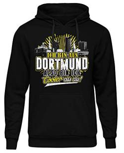 Cooler als du Dortmund Männer Herren Kapuzenpullover | Fussball Skyline Trikot Sport Ultras Fun (4XL) von Uglyshirt89