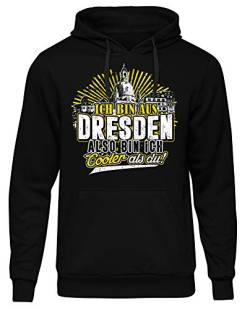 Cooler als du Dresden Männer Herren Kapuzenpullover | Fussball Skyline Trikot Sport Ultras Fun (L) von Uglyshirt89