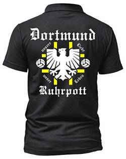 Dortmund Ruhrpott Poloshirt | Fussball Logo Sport Trikot Ultras Geschenk Polo (3XL) Schwarz von Uglyshirt89