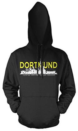 Dortmund Skyline Männer und Herren Kapuzenpullover | Fussball Sport Ultras Geschenk (S, Schwarz) von Uglyshirt89