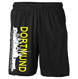 Dortmund Skyline Shorts | Fussball Sport Sommer Ultras Kurze Hose Sporthose (L) von Uglyshirt89