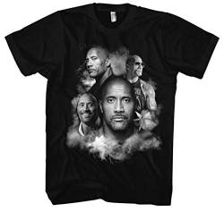 Dwayne Johnson Herren T-Shirt | Dwayne Johnson Tshirt - The Rock Shirt - Skyscraper (Schwarz/Duck: Weiß, M) von Uglyshirt89