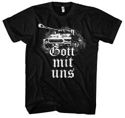 Legende Tiger Herren T-Shirt | Panzer Shirt Herren - Landser Tshirt - Tiger Panzer - WW2 Shirt | M4 Schwarz (M von Uglyshirt89