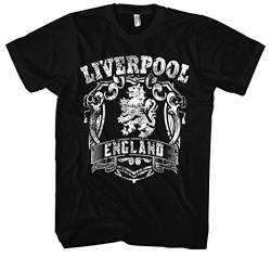 Liverpool Männer und Herren T-Shirt | Stadt Sport Fussball Trikot Ultras ||| M1 FB (4XL, Schwarz) von Uglyshirt89