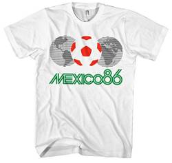 Mexico 86 Männer Herren T-Shirt | Fussball WM Sport World Cup Retro (M) von Uglyshirt89