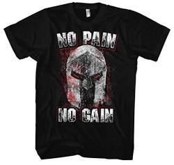 No Pain No Gain Männer Herren T-Shirt | Gym Muskel Bodybuilding Kraftsport Fitness Training Spartan 300 | M1 (M) von Uglyshirt89