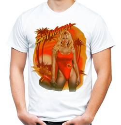 Pamela Baywatch Männer und Herren T-Shirt | David Hasselhoff ||| (M, Weiß) von Uglyshirt89