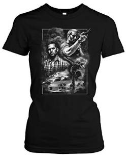 Paul Walker Damen T-Shirt | Retro Vintage Kult Girlie (S, Druck: Weiß) von Uglyshirt89