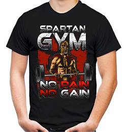 Spartan Gym Männer und Herren T-Shirt | 300 Fitness Training Sparta (3XL, Schwarz) von Uglyshirt89