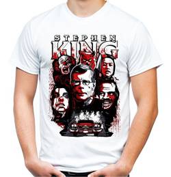 Stephen King Männer und Herren T-Shirt | Horror Grusel Roman ||| (L, Weiß) von Uglyshirt89