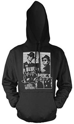 Uglyshirt89 Blues Brothers Männer und Herren Kapuzenpullover | Dan Aykroyd Film | M2 (XL, Schwarz) von Uglyshirt89