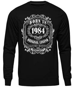 Uglyshirt89 Born IN 1980-1989 Männer Herren Pullover | Geburtstag Birthday Geschenk Jahrgang Geboren in Sprüche (XL, 1984) von Uglyshirt89