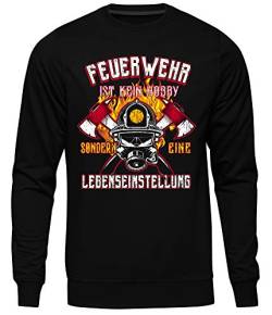 Uglyshirt89 Feuerwehr Männer Herren Pullover | 112 Feuerwehrmann Freiwillige Kameradschaft Logo | M3 (XXL) von Uglyshirt89