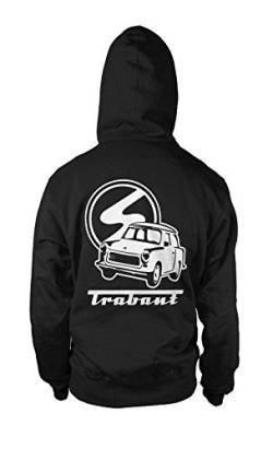 Uglyshirt89 Trabant Männer und Herren Kapuzenpullover | DDR Osten Simson Wartburg Trabi Geschenk | M2 FB (XL, Schwarz) von Uglyshirt89