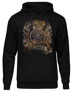 Uglyshirt89 Valhalla Herren Kapuzenpullover | Walhalla Pullover Herren - Wikinger Kleidung Herren - Odin Hoodie Herren - Ragnar - Berserker Hoodie (3XL) von Uglyshirt89