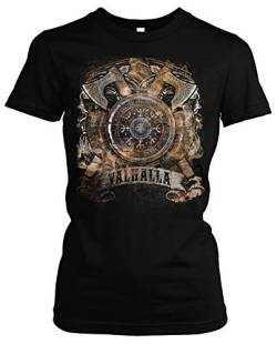 Valhalla Damen Girlie T-Shirt | Walhalla Tshirt Damen - Wikinger Kleidung Damen - Odin Tshirt - Ragnar - Berserker Shirt (M) von Uglyshirt89