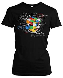 Zauberwürfel Damen T-Shirt | Magic Cube - Sheldon Cooper Tshirt Damen - Physik - Wissenschaft |Girlie M2 (M) von Uglyshirt89