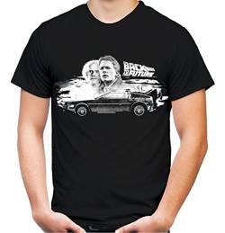 Zurück in die Zukunft Männer und Herren T-Shirt | Marty McFly Delorean ||| (L, Schwarz) von Uglyshirt89