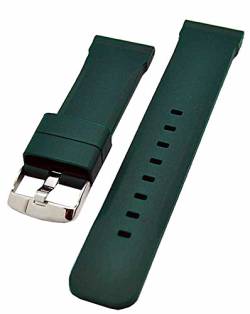 Uhrenarmband Silikon Kautschuk 22mm Diver grün Breitdorn 3836 von Uhrenhuette
