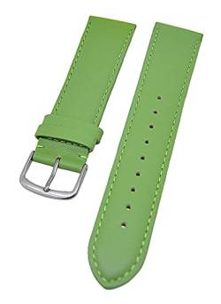Uhrenarmband supersoft breit Kalbleder Farbe und Stegbreite wählbar (Apfelgrün, 22mm - L) von Uhrenhuette