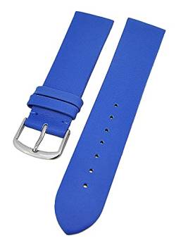 Uhrenarmband weiches Kalbslederband Stegbreiten 16mm - 24mm (Meerblau, 20mm) von Uhrenhuette