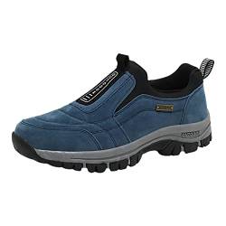 Außenhandel-Bergsteigerschuhe für Herren, Herrenschuhe für Frühling und Sommer, Outdoor-Schuhe, rutschfeste Off-Road-Kletterschuhe, atmungsaktive Sportschuhe, leichte Schlangenleder Schuhe (Blue, 45) von Uikceten