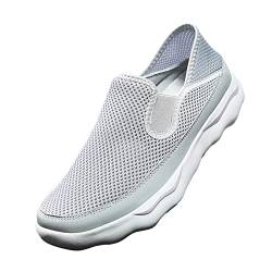 Uikceten 2023 koreanische Männer Hohle atmungsaktive Mesh-beiläufige Sommer-Mode-Sportschuh Schuhe Herren Rot Hoch (Grau, 43) von Uikceten