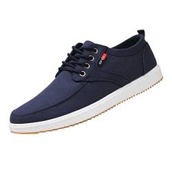 Uikceten Sneaker Herren Männerschuhe Mode Segeltuchschuhe mit hohen Sohlen Platform Canvas Sneakers Sportschuhe Freizeitschuhe Outdoorschuhe (Blau,39) von Uikceten