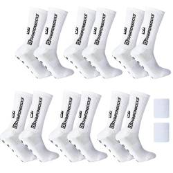 Uirheurd Grip Socken Fussball 6 Paare Football Socks, Fussballsocken Herren 39-46, Fußball Socken mit Grip für Damen Herren Kinder, Fussball Socken für Fussball Basketball Laufen Radfahren Klettern von Uirheurd