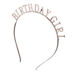 Dünnes Haarband für Damen, Metalllegierung, ausgehöhlt, Geburtstag, Mädchen, Buchstaben, Haarspangen für Frauen von Ukbzxcmws
