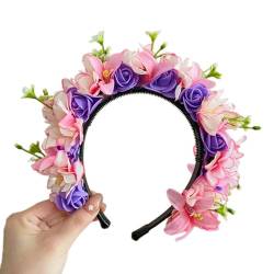 Verstellbares Seidenblumen-Stirnband, schönes Blumen-Haarband, Accessoire, schöne Blumenverzierung, Haarschmuck von Ukbzxcmws