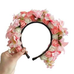 Verstellbares Seidenblumen-Stirnband, schönes Blumen-Haarband, Accessoire, schöne Blumenverzierung, Haarschmuck von Ukbzxcmws