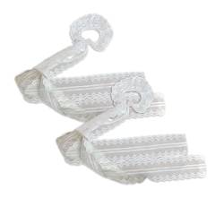 Zartes Spitzen-Stirnband mit Bändern, Pferdeschwanz-Halter, elastische Haargummis, Dekorationen, große Haargummis, Damen, 2 Stück von Ukbzxcmws