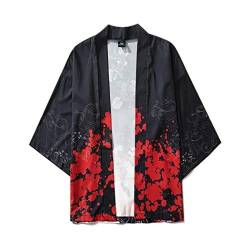 Ukko Kimono Damen Kimonos Männer Sommer Kostüme Harajuku Yukata Drucken Lose Shirts Frauen Cardigan Samurai Traditionelle Mäntel von Ukko