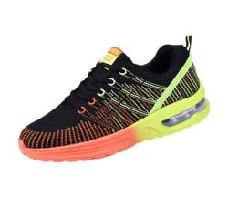 Ulalaza Damen Mesh Gummi Außensohle Laufschuhe Leicht atmungsaktives lässiges Nicht -Slip -Sport -Tennis Walking Mode Sneakers für Fitnessstudio Travel Street Street Hochzeitsfeier Nacht Club von Ulalaza