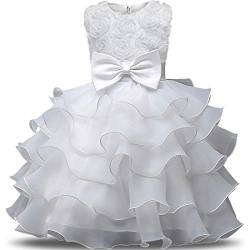 Ulalaza Prinzessin Poofy Blume Mädchen Kleider Geburtstag Party Cosplay Hochzeit Pageant Party Dress-Up von Ulalaza