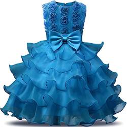 Ulalaza Prinzessin Poofy Blume Mädchen Kleider Geburtstag Party Cosplay Hochzeit Pageant Party Dress-Up von Ulalaza