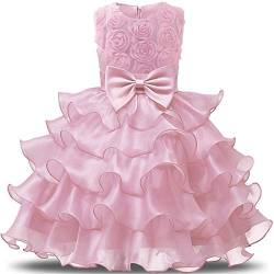 Ulalaza Prinzessin Poofy Blume Mädchen Kleider Geburtstag Party Cosplay Hochzeit Pageant Party Dress-Up von Ulalaza