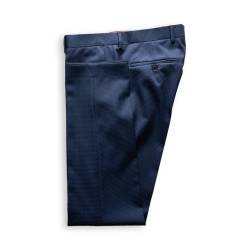 Leeds Anzug-Hose Mini Check Navy von Uli Schott - The unknown brand